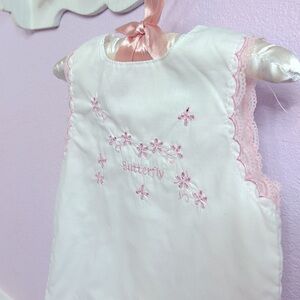 Cradle Togs White & Pink Sleeveless Onesie sz. 3-6 mths.